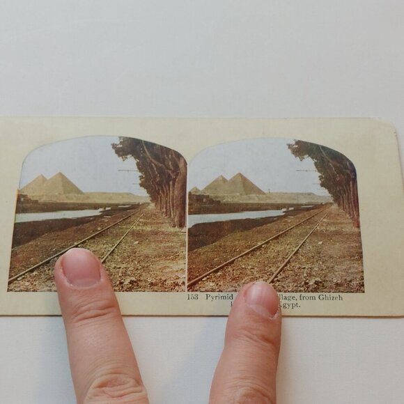 ANTIQUE STEREOGRAPH CARD Arabia/Pyramid of Ghizeh DOUBLE SIDED - Picture 5 of 5